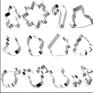 Flinter Set of 12 Sturdy Stainless Steel Christmas Cookie Cutters